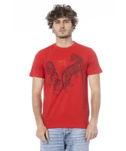 Exclusive Cavalli Class Red Tiger Print T-Shirt QXT62YJD060_02000Red_150585