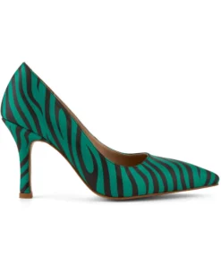 Exclusive Zebra Green Court Shoes - FAB_SS2K0296_121_ZEBRA_GREEN-V_143336