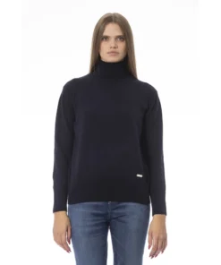 Exclusive Baldinini Wool Turtleneck Sweater AD8801GE_MATERA_9003BLUNOTTE_147245