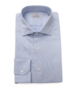 Exclusive Bagutta Cotton Shirt Azzurro 11509MIAMI_E_101-A008Azzurro_140186