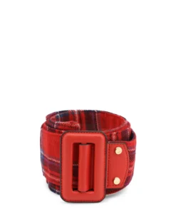 Authentic Valentino Red Multi Fabric Belt ALIEN-VCS2DO56T_ROSSO-MULTI_115357