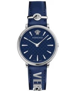 Genuine Versace Quartz Watch Blue Leather Band X093_VE8104222_136550