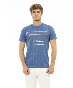 Exclusive Baldinini Trend Quadro T-Shirt TSU543_COMO_QuadroAzzurro18_143002