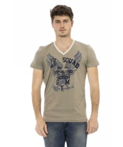 Exclusive Trussardi Action V-Neck T-Shirt 2AT21A_55Green_136710