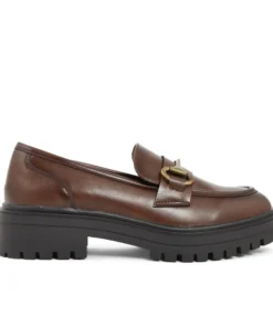 Exclusive Faux Leather Loafers for Fall/Winter FAG_XX18233_21_BROWN_146221