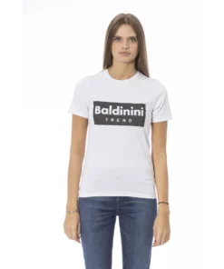 Exclusive Baldinini Trend T-shirt - Bianco White TSD07_MANTOVA_BiancoWhite_143025