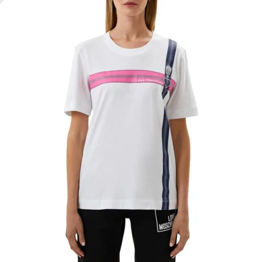 Exclusive Moschino White T-Shirt with Logo Print X073_W4F154C-M3876_A00_150233