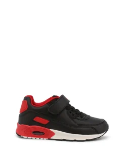 Exclusive Authentic Shone V-Black-Red Kids Sneakers 005-001_V-BLACK-RED_134763