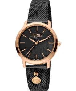 Exclusive Ferrè Milano Rose Gold & Black Watch X093_FM1L152M0141_139469