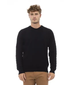 Exclusive Alpha Studio Round Neck Sweater AU01C_1001NERO_D_141246