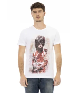 Exclusive Trussardi Action Round Neck T-Shirt 2AT04_01White_136774