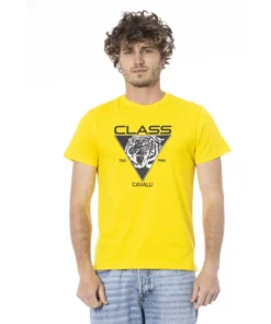 Exclusive Cavalli Class Yellow T-Shirt CLL2MTS01SXH01E_01000YELLOW_150569