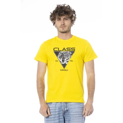 Exclusive Cavalli Class Yellow T-Shirt CLL2MTS01SXH01E_01000YELLOW_150569