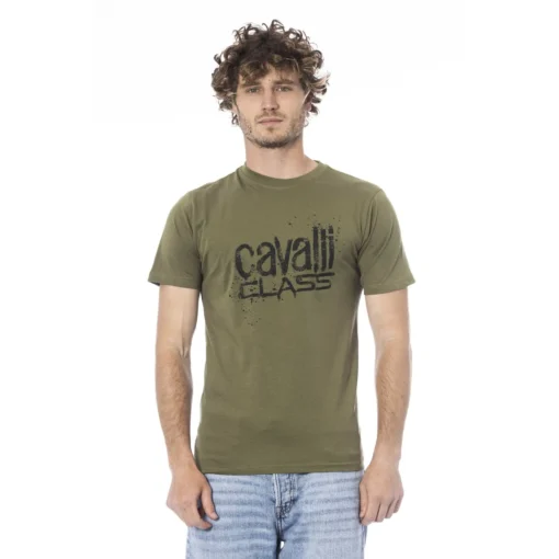 Exclusive Cavalli Class Military Green T-shirt QXT62PJD060_04050MilitaryGreen_150601