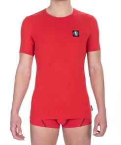 Exclusive Bikkembergs Red Roundneck T-Shirt BKK1UTS07SI_RED_129175