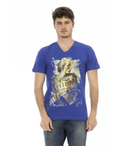 Exclusive Trussardi V-Neck T-Shirt 2AT108_06Bluette_136620