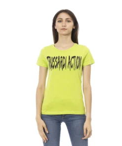 Authentic Trussardi Action Graphic Tee 2BT01_52VerdeAcido_140744