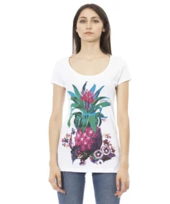 Just Cavalli Exclusive Spring T-Shirt L44151GRBC_WHITEMAGENTA