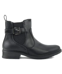 Exclusive Buckle Ankle Boots - FAG_1699_BLACK_147692