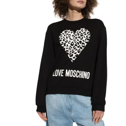 Genuine Moschino Leopard Heart Sweatshirt X073_W630654-M4055_C74