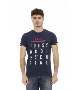 Exclusive Trussardi Navy Short Sleeve T-Shirt 2AT22_49Navy_136707