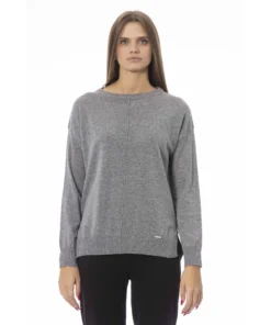 Exclusive Baldinini Gray Long Sleeve Sweater 221125_VOLTERRA_GRIGIOMELANGE_147277