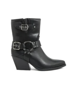 Exclusive Buckled Ankle Boots - FAG_80012_BLACK_146214