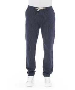 Exclusive Baldinini Trend Livorno Trousers SLE3PT002080U_LIVORNO_BLUEWHITE_147352