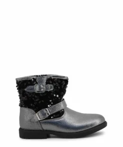 Exclusive Shone Silver Ankle Boots for Kids 234-021_SILVER_109824