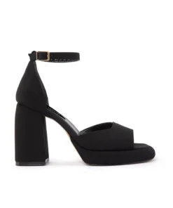 Exclusive Black Block Heel Sandals FAME23