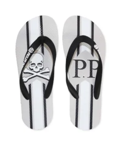 Authentic Philipp Plein Grey Flip Flops BRD_90394_GREY_128068