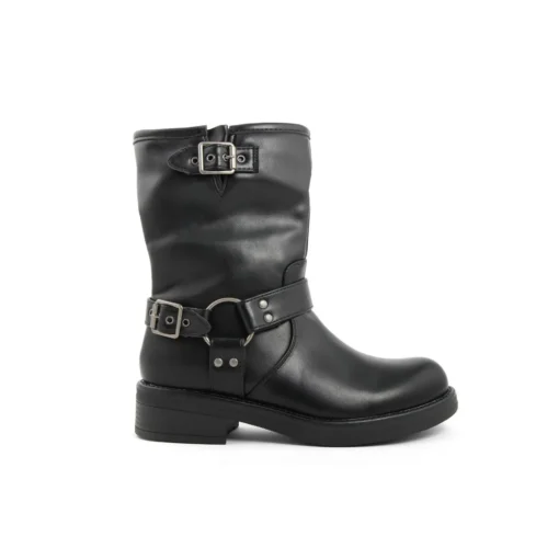 Exclusive Fall/Winter Black Buckle Boots FAM_A795_BLACK_146185