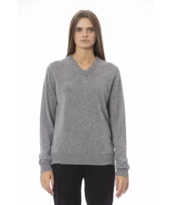 Exclusive Baldinini V-Neck Sweater 221141_VOLTERRA_GRIGIOMELANGE_147276