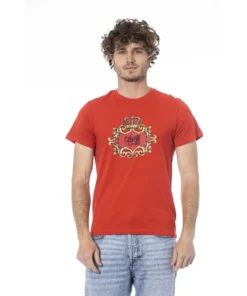 Exclusive Cavalli Class Red Cotton T-Shirt CLL2MTS02SXH01A_02000Red_150564