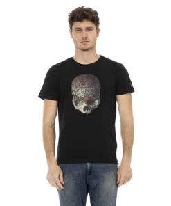 Authentic Trussardi Skull Print T-Shirt - Black 2AT36_02Black_136663