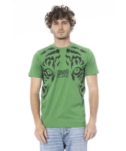 Exclusive Cavalli Class Tiger Print T-shirt QXT62UJD060_07334BrilliantGreen_150597