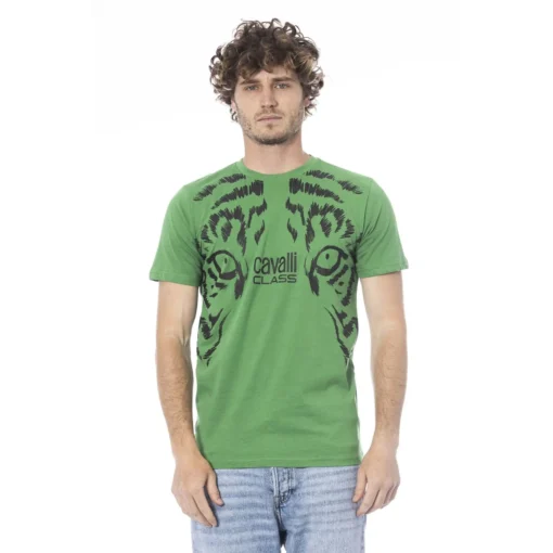 Exclusive Cavalli Class Tiger Print T-shirt QXT62UJD060_07334BrilliantGreen_150597