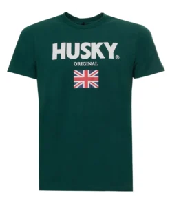 Exclusive Husky T-Shirt with Logo and Union Jack X073_HS23BEUTC35CO177-JOHN_C455_140935