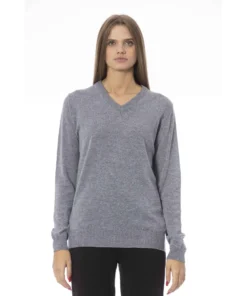 Exclusive Baldinini V-Neck Sweater - 221141_VOLTERRA_Nebbia_147275