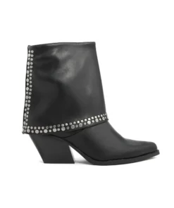 Exclusive Black Ankle Boots with Studs FAM_181_173_BLACK_146184