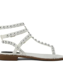 Authentic Fashion Attitude Sandals with Studs FAM_95_51_WHITE-V_143318