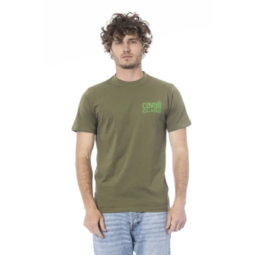 Exclusive Cavalli Class Military Green T-shirt QXT62XJD060_04050MilitaryGreen_150594