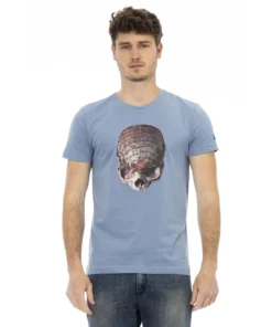 Exclusive Trussardi Action Skull Print T-Shirt 2AT36_04Sky_136662