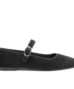 Exclusive Black Ballet Flats with Strap FAG_69QG_BLACK_145855