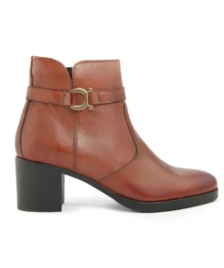 Exclusive Genuine Leather Ankle Boots with Zip FAR_WH114H52_MARRONE_225_147172