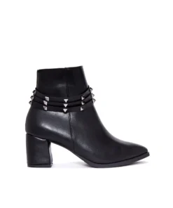 Exclusive Black Studded Ankle Boots FAB_SS2Y0252_101_BLACK-V_147105