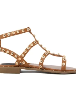 Exclusive Studded Camel Sandals FAM_95_52_CAMEL-V_143317