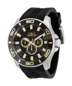 Invicta Chronograph Watch with Black Silicone Strap X093_36608_144323