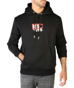 Exclusive Diesel S-GIRK Hoodie with Logo Print S-GIRK-HOOD-B8_A03270_0GRAL_9XX_127886