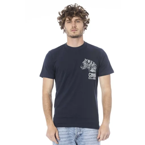 Exclusive Cavalli Class Navy Tiger Logo T-Shirt QXT63EJD060_04926Navy_150582